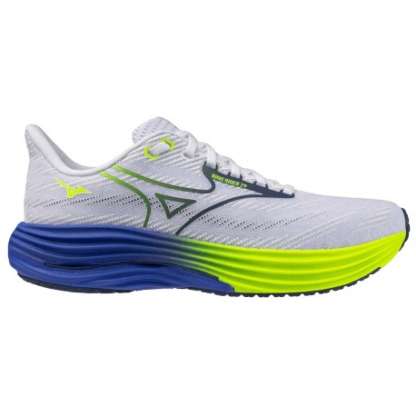 CHAUSSURES MIZUNO WAVE RIDER 29 WHITE/ESTATE BLUE/LIGHTNING YELLOW POUR HOMMES