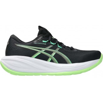 ASICS GEL CUMULUS 28 BLACK/ILLUMINATE GREEN FOR MEN'S