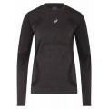 ASICS ROAD SEAMLESS PERFORMANCE BLACK LS SHIRT FOR MEN'S