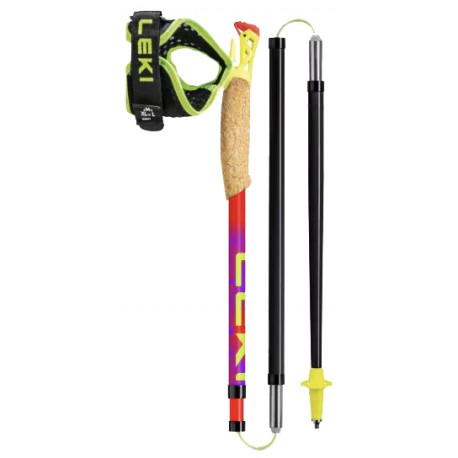 LEKI ULTRATRAIL FX ONE POLES BRIGHT RED/VIOLET/NEON YELLOW