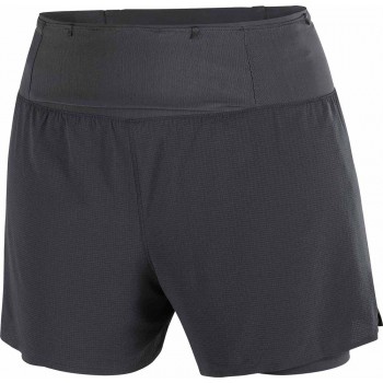 SHORT SALOMON SENSE AERO 2EN1 TRAIL 4 DEEP BLACK POUR FEMMES