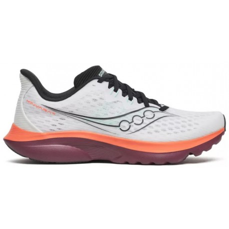 SAUCONY KINVARA 16 WHITE/CRIMSON FOR MEN'S