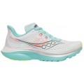 SAUCONY KINVARA 16 WHITE/AQUA FOR WOMEN'S