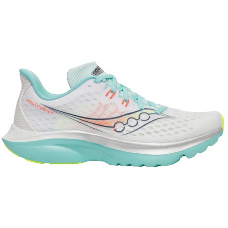 CHAUSSURES SAUCONY KINVARA 16 WHITE/AQUA POUR FEMMES