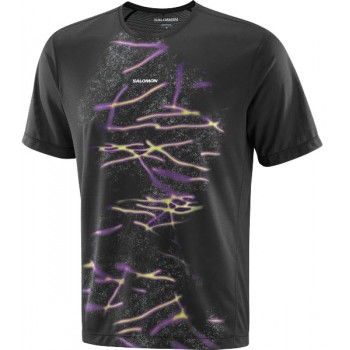 T-SHIRT SALOMON SHAKEOUT CORE SS TEE GFX DEEP BLACK POUR HOMMES