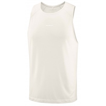 SALOMON SHAKEOUT CORE TANK WHISPER WHITE FOR MEN'S
