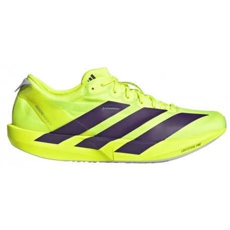 CHAUSSURES ADIDAS ADIZERO ADIOS 9 YELLOW/AURORA PLUM/POWDER PLUM POUR HOMMES