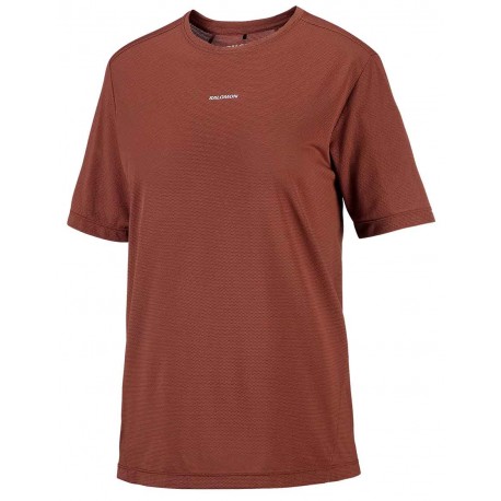 T-SHIRT SALOMON SHAKEOUT CORE SS TEE BURNT UMBER POUR FEMMES