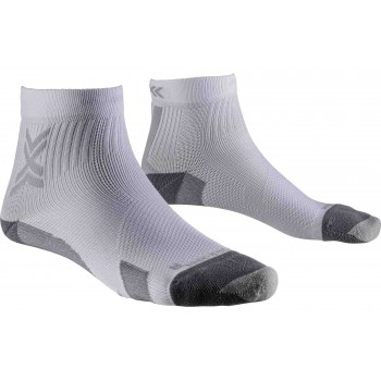 CHAUSSETTES X-SOCKS RUN DISCOVERY ANKLE ARCTIC WHITE/PEARL GREY POUR HOMMES