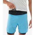 SHORT COMPRESSPORT TRAIL RACING 2 EN 1 NORSE BLUE POUR HOMMES