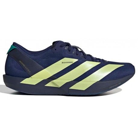 CHAUSSURES ADIDAS ADIZERO ADIOS 9 FLACE AQUA/LUCID LEMON/ZERO METALIC POUR HOMMES