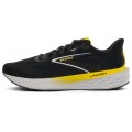 CHAUSSURES BROOKS LAUNCH 12 BLACK/CYBER YELLOW/OYSTER POUR HOMMES