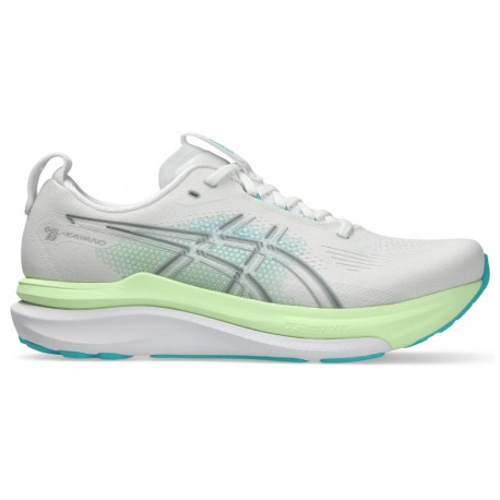 ASICS GEL KAYANO 33 WHITE/ENERGY AQUA FOR MEN'S