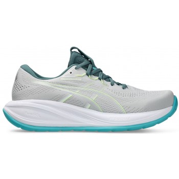 ASICS GEL CUMULUS 28 CLOUD GREY/ENERGY AQUA FOR MEN'S