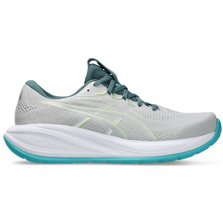 ASICS GEL CUMULUS 28 CLOUD GREY/ENERGY AQUA FOR MEN'S