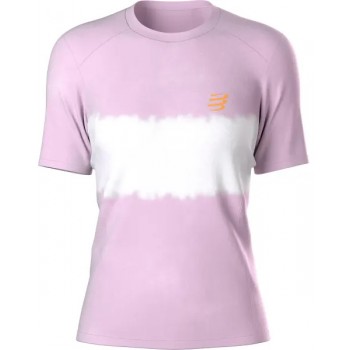 T-SHIRT COMPRESSPORT PERFORMANCE ORCHID/APRICOT POUR FEMMES