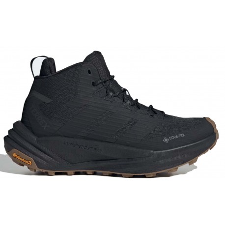 CHAUSSURES ADIDAS TERREX FREE HIKER 3 MID GTX CORE BLACK/BROWN OXIDE POUR HOMMES
