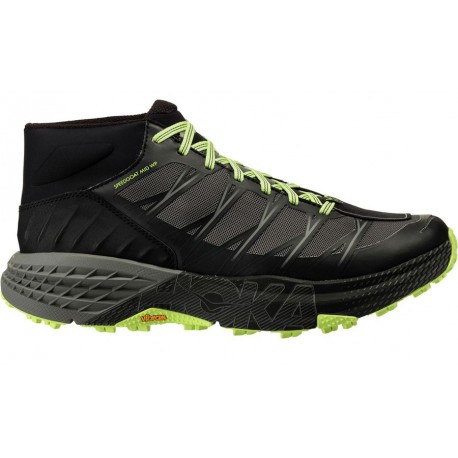 HOKA ONE ONE SPEEDGOAT MID WP BLACK/STEEL GREY FOR MEN'S