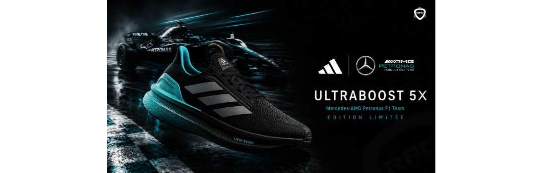 Adidas Ultraboost 5X Mercedes AMG Petronas F1 team Running Planet Genève