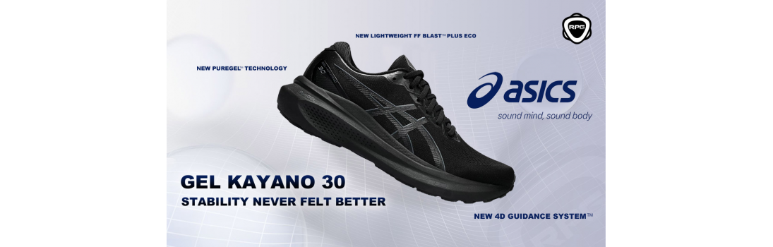 Asics Gel-Kayano 30 stability running trainers in all black