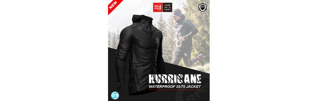 Veste Compressport Hurricane waterproof 25-75 Running Planet Genève