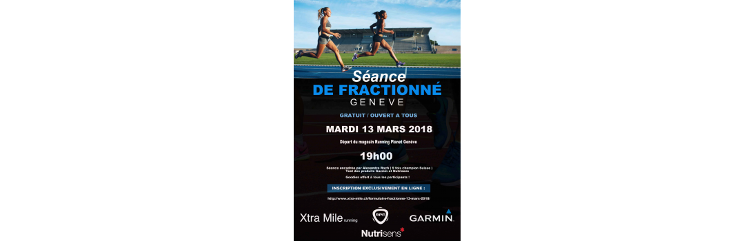 Séance de fractionné Running Planet Genève